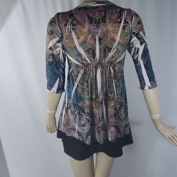 🎄Design works🎄 3/4 sleeve tunic paisley design - Picture 2 of 7